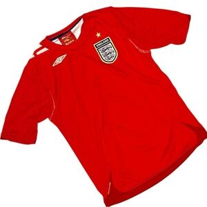 Umbro England Football Shirt Youth Large Red Soccer Jersey 2006